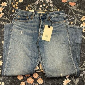 Levi's Premium Wedgie Jeans - distressed blue